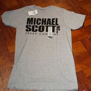 𝅺THE office Michael Scott PC Gray unisex T-shirt. size small.